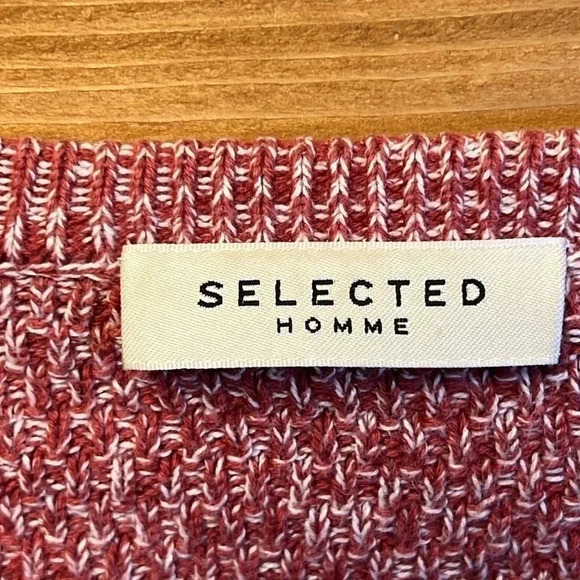 MENS SELECTED HOMME KNIT SWEATER‎ XL RED, 100% COTTON XL - Picture 2 of 8